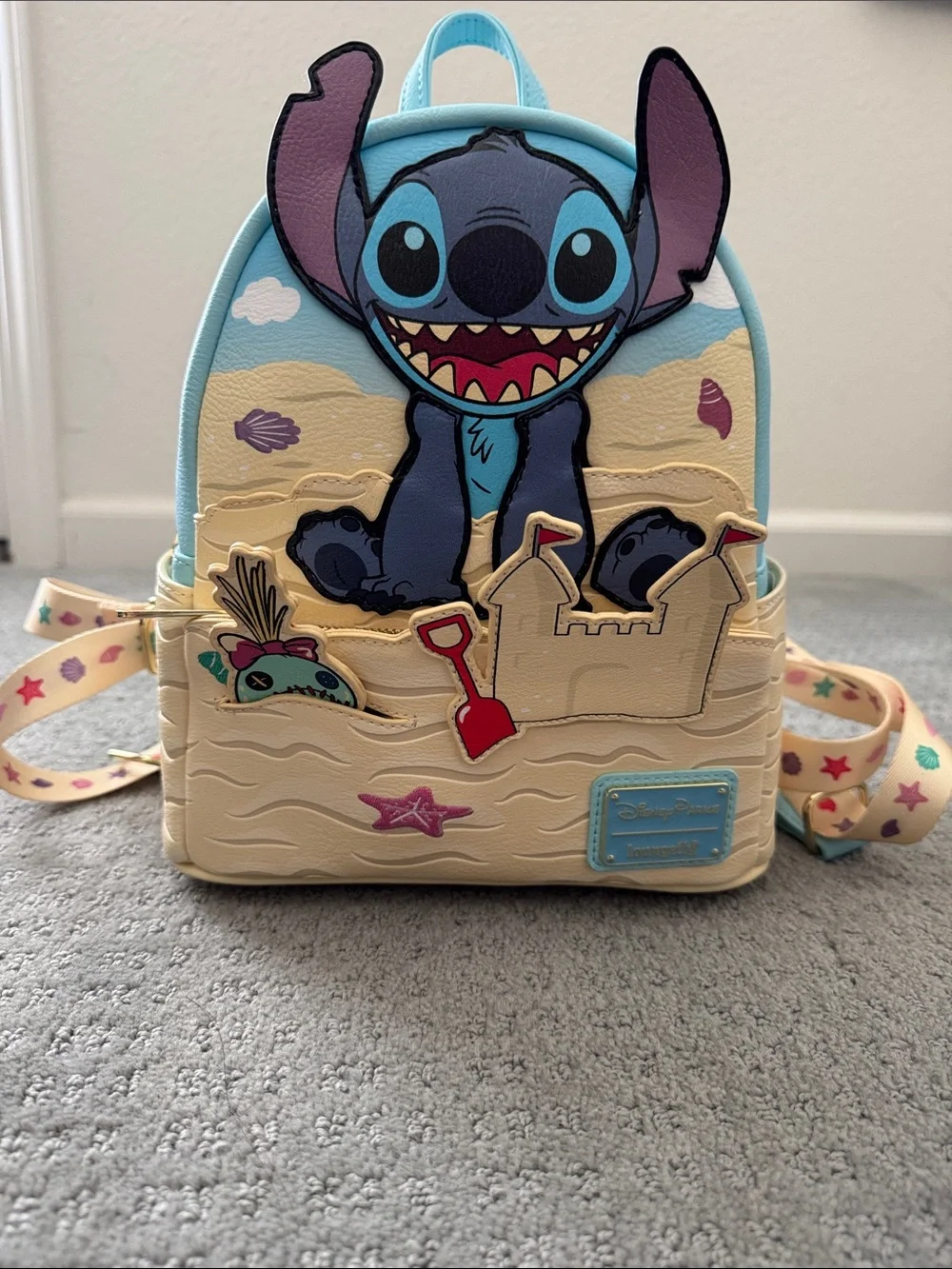 Disney Parks x Loungefly Stitch Sandcastle Mini Backpack & Wallet Set